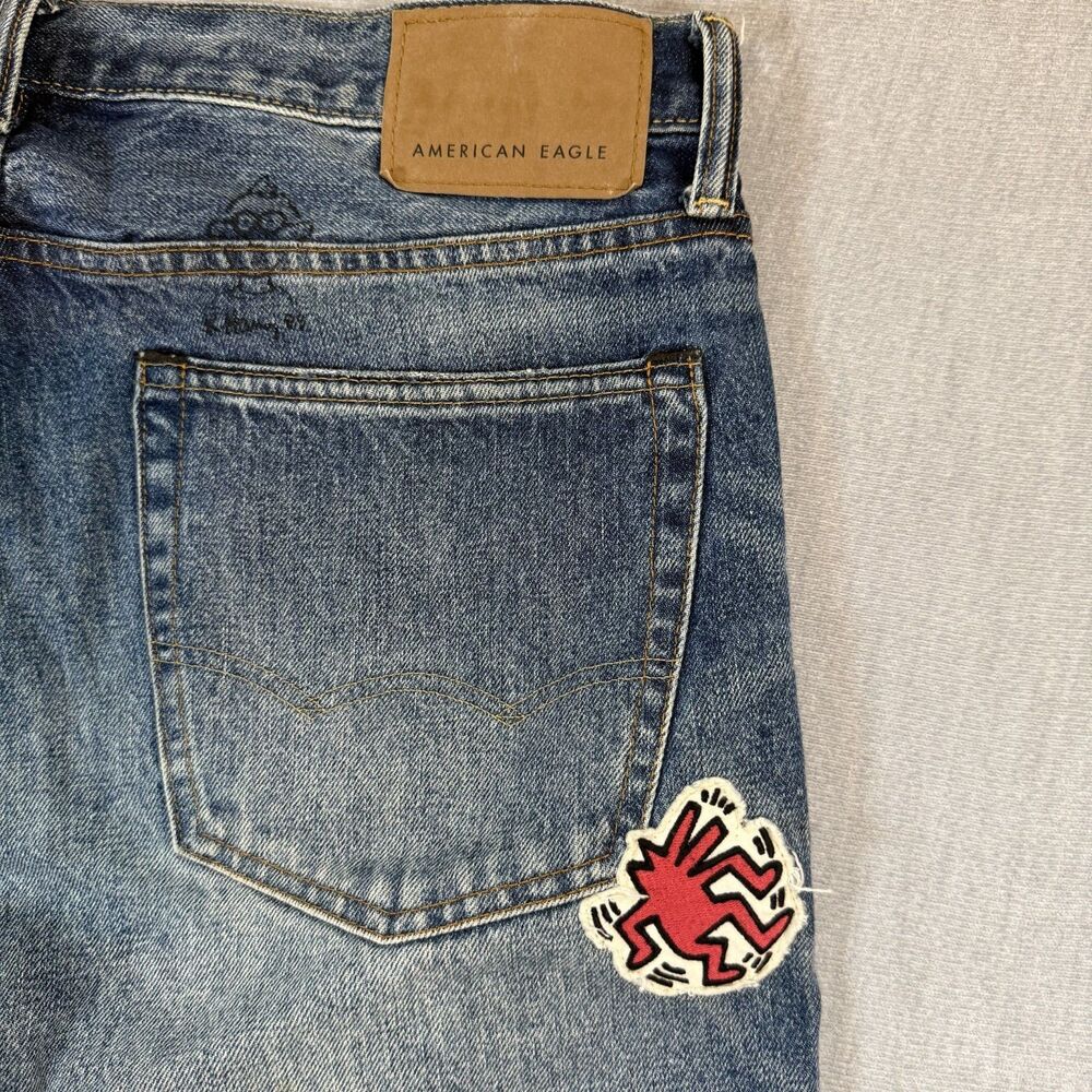 American Eagle Keith Haring Patchwork Distressed … - image 14
